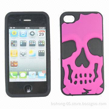 Silicone Cases for iPhone 4S, Anti-dust Protection, Various Colors Available